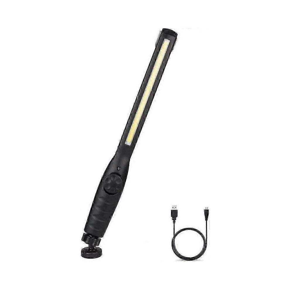 Work Light Rechargeable Cob Work Light, Slim Usb Inspection Light Led Work Light with Rotary Switch And 360 Rotating Magnetic Base And Hook for Auto R