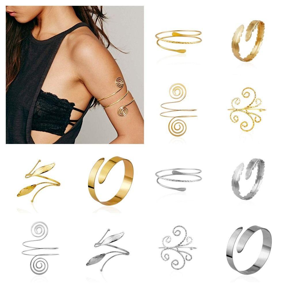 Zinc Zinc Alloy Wide Open Arm Cuff Hollow Out Exaggerated Bangle Cuff Bangle Bracelets for Women  Party