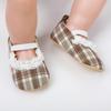 Обувь для малышей. Детская повседневная обувь с кружевным рисунком в клетку и принтом. Нескользящая мягкая детская обувь.