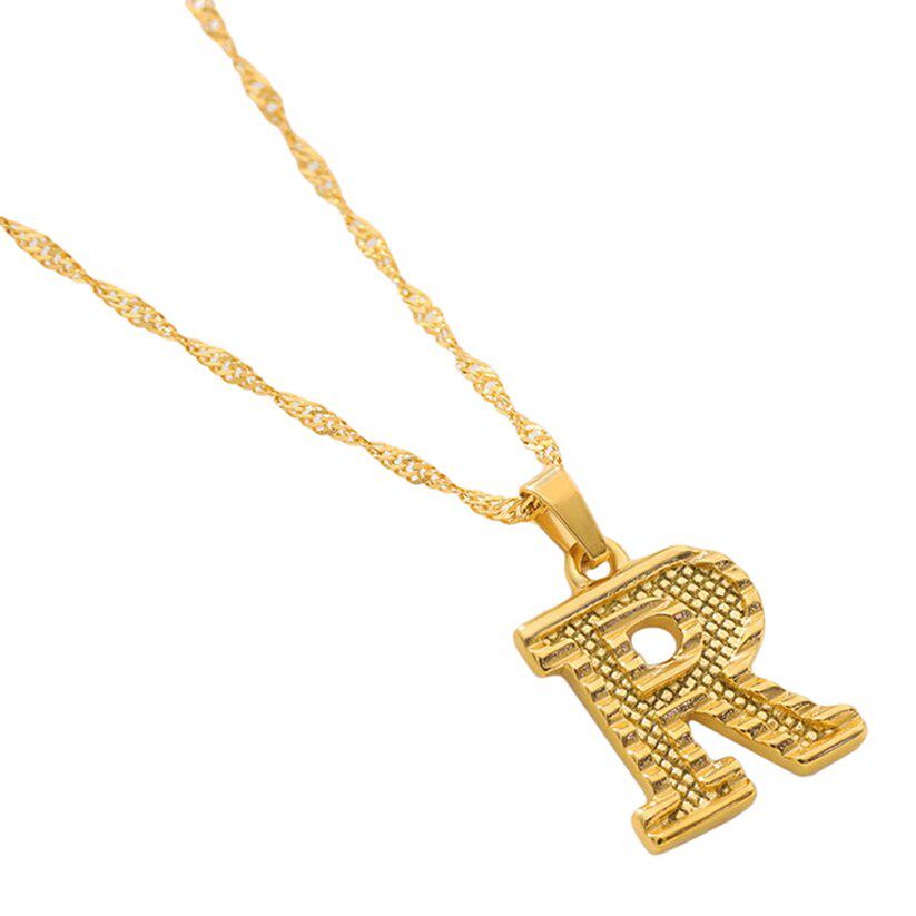Женское ожерелье с подвеской, ожерелье с начальной буквой, ожерелье-цепочка с подвеской