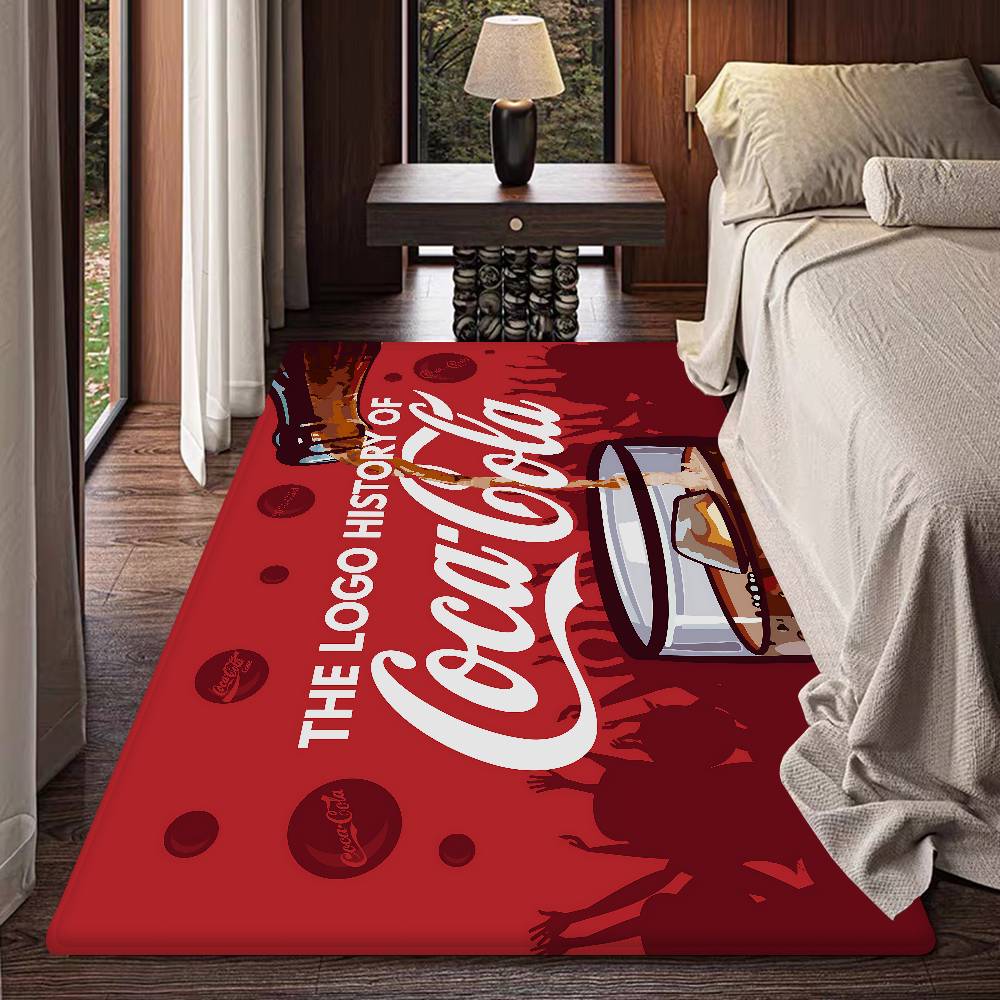 C-Coca Cola Logo Kitchen Mat Nordic Style Bedroom Living Room Doormat Home Balcony Anti-Slip Welcome Rug