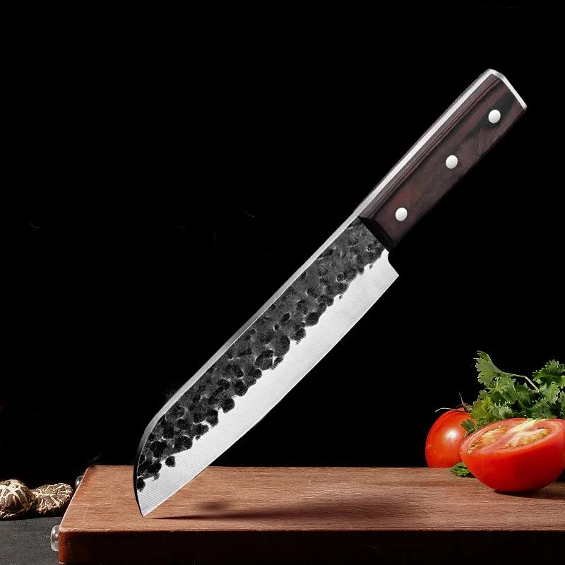 Кухонный нож Longquan кованый бытовой набор кухонных инструментов из марганцевой стали нож для нарезки нож для рубки костный нож