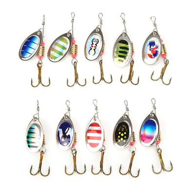 10 шт. рыболовных приманок Topwater Soft Hard Spinnerbait Set Lifelike Bass Spoon Baits