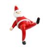 Santa Claus Yoga Glass Ornament Desktop Art Figurine Healthy Humorous Holiday Decor Glass Art Ornament
