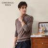 Kemengboka Men's 100% Wool Mock Neck Sweater