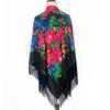 160*160cm Russian Square Scarf Women Floral Print Bandana Fringed Shawls