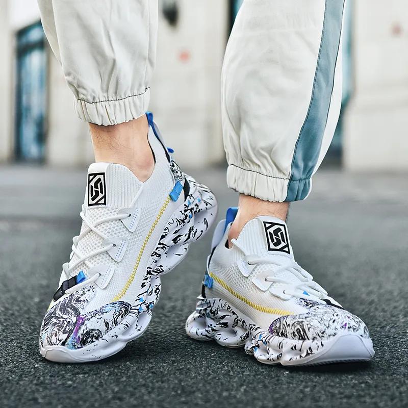 High Quality Shoes Trainers Men Fashion Printed Men's Casual Sneakers Big Size 46 Breathable Blade Shoes Men Zapatillas Hombre