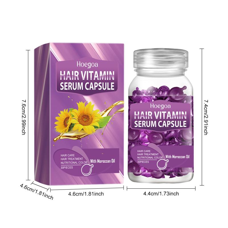 Smooth Hair Vitamin Capsule for Frizzy Split Hair Moroccan  Deep Nourishment Shiny Soft Finish Daily