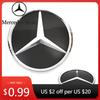 Автомобильная наклейка Для Mercedes Benz Хромированная Серебристая И Глянцевая Черная Передняя Решетка Зеркало Эмблема 3D Стиль Звезда Значок Подходит Для Mercedes Ben