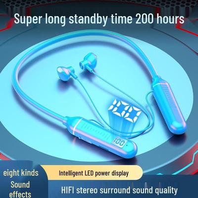 Bluetooth-наушники-гарнитура с 8 звуковыми эффектами и цифровым дисплеем, большая емкость для спорта и стереозвук