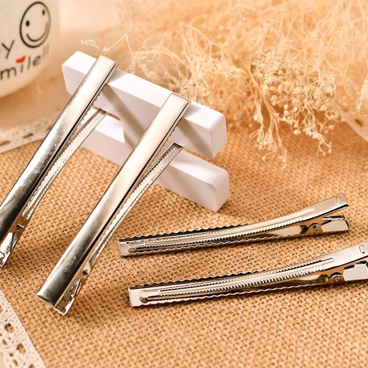 Alligator Clips Hairpin Flat Metal Fashion Handicrafts 20Pcs Barrette Hair Accessories Hair Clip Single Prong DIY Bows Handmade