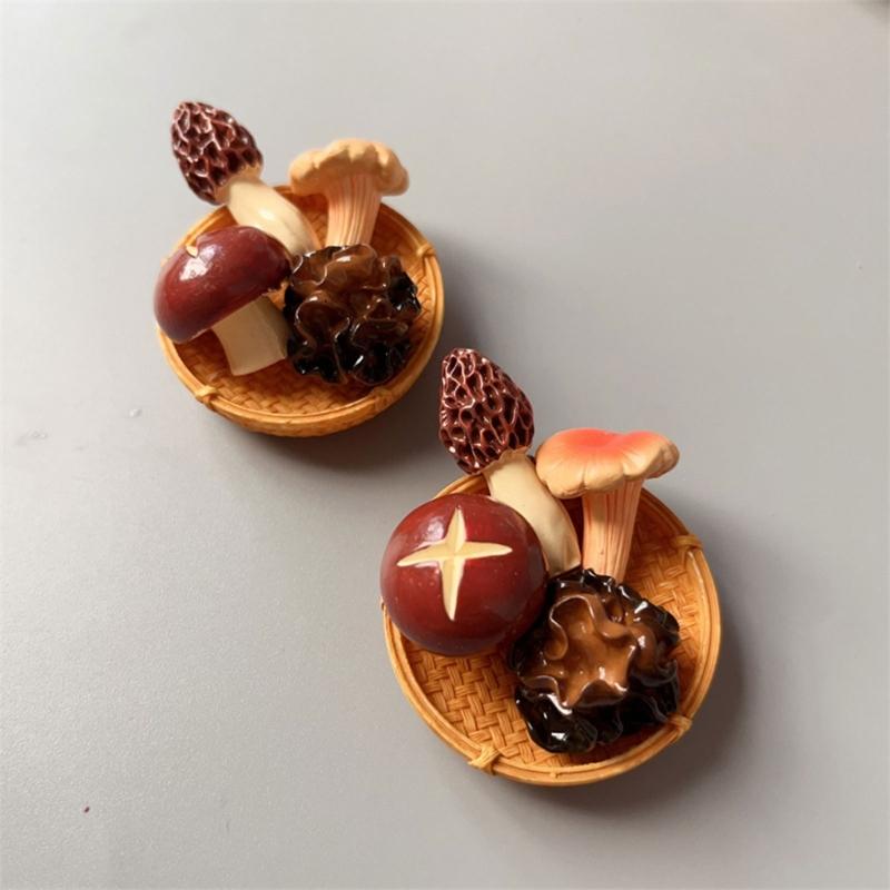 Mushroom Fridge Magnets Refrigerator Magnets Fridge Decorative Magnets for Home Whiteboard Classroom Office Locker