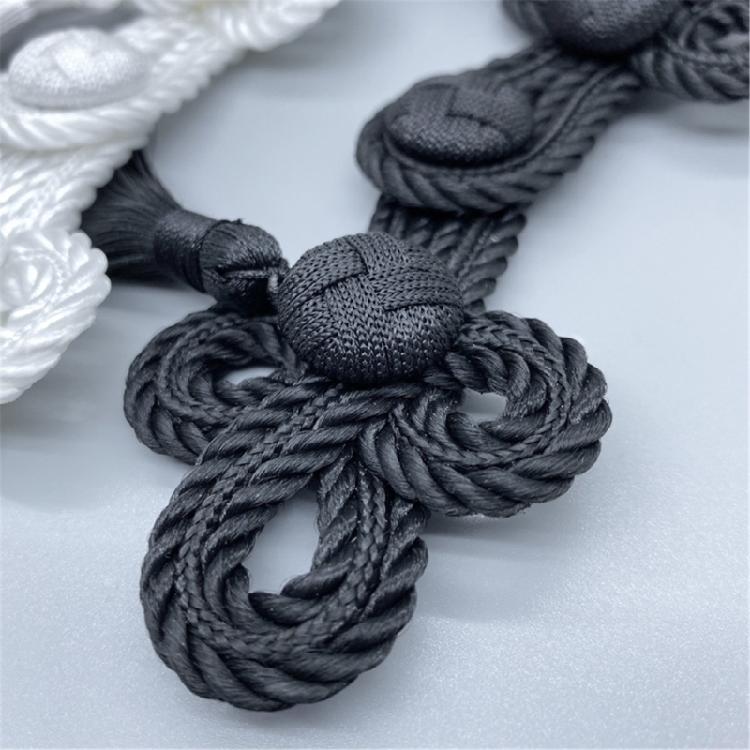 Three Leaves Fringe Knot Buttons Chinese Clothing Decorative Sewing Accessories