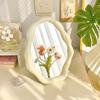 Cloud Shape Makeup Mirror Irregular Cosmetic Desk Mirror with Bracket Vanity Decor Student Dormitory Bedroom Desktop Mirrors