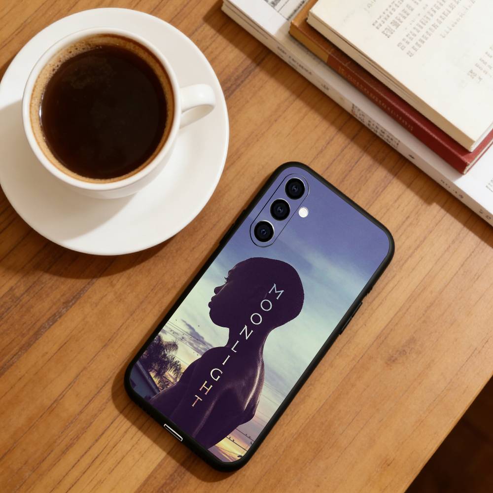 The film Moonlight Phone Case Black Silicone Soft For Samsung Galaxy A73,A72,A71,A70,A53,A52,A51