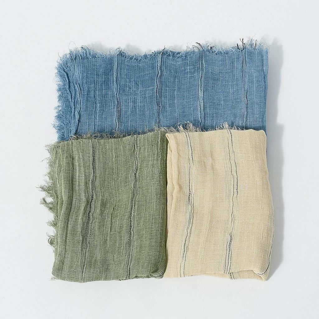 New Men's Striped Scarf with Fringe Autumn Business Long Wraps for Men Retro Classical Shawl/Scarf