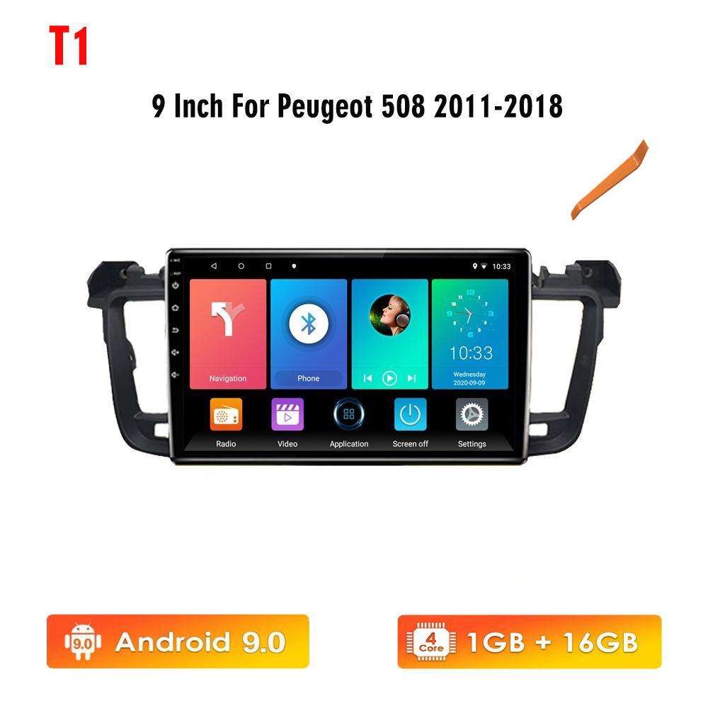 icreative Автомобильный радиоприемник 2 Din для Peugeot 508 2011-2018 Android, автомобильный радиоприемник с автоматической навигацией Carplay, GPS, мультимедиа, BT-плеер, без DVD-плеера