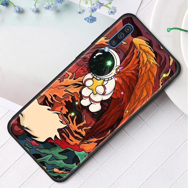 Чехол для телефона Samsung Galaxy A50 A70 A10 A20e A30 A40 A20s A10s A10e A80 A90 A60 A30s, милый чехол с изображением космонавта