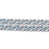 Мужская цепочка-кубинка Takeda Jewelry, полностью усыпанная синими стразами, Серебристая, Широкая цепь, Аксессуар в уличном стиле, 45/50/55 см (55см)