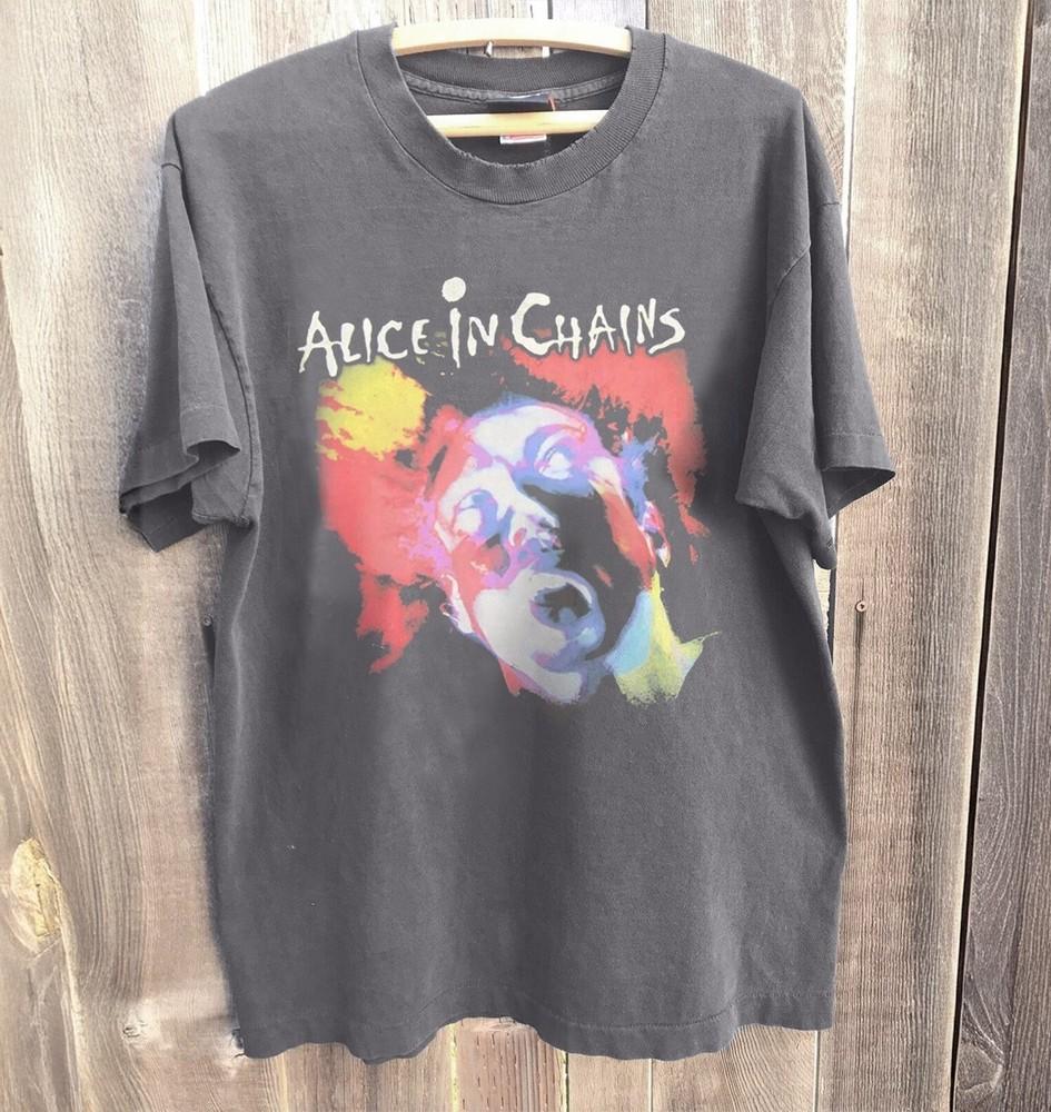 Новая футболка унисекс Alice In Chains Facelift Tour Graphic Retro Rock Band Угольный цвет