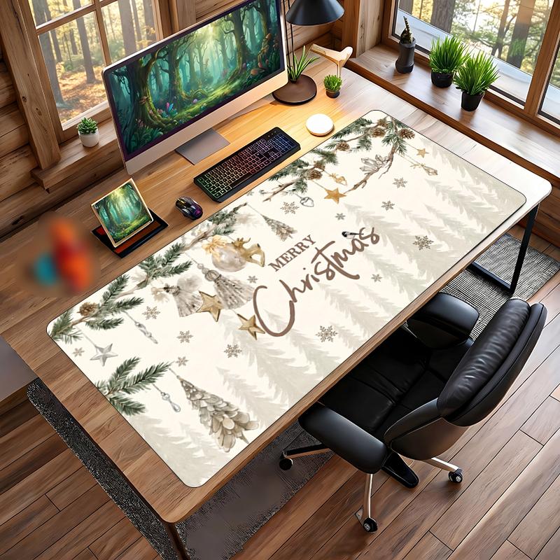 Christmas Printed Mouse Pad Non Slip Desk Mat For Office Gaming Home Use Holiday Gift