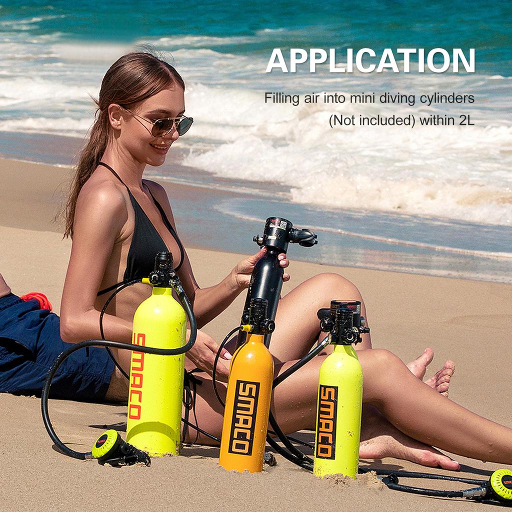 Электрический насос для подводного плавания, воздушный компрессор AutoStop, без масла, в автомобиле, 12 В постоянного тока или дома, 110 В переменного тока