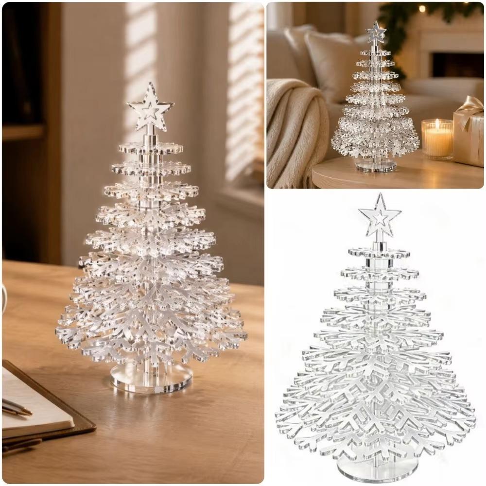 3D Slot Assembly Christmas Tree Kit Acrylic Holiday Desktop Centerpiece Beginner‑Friendly