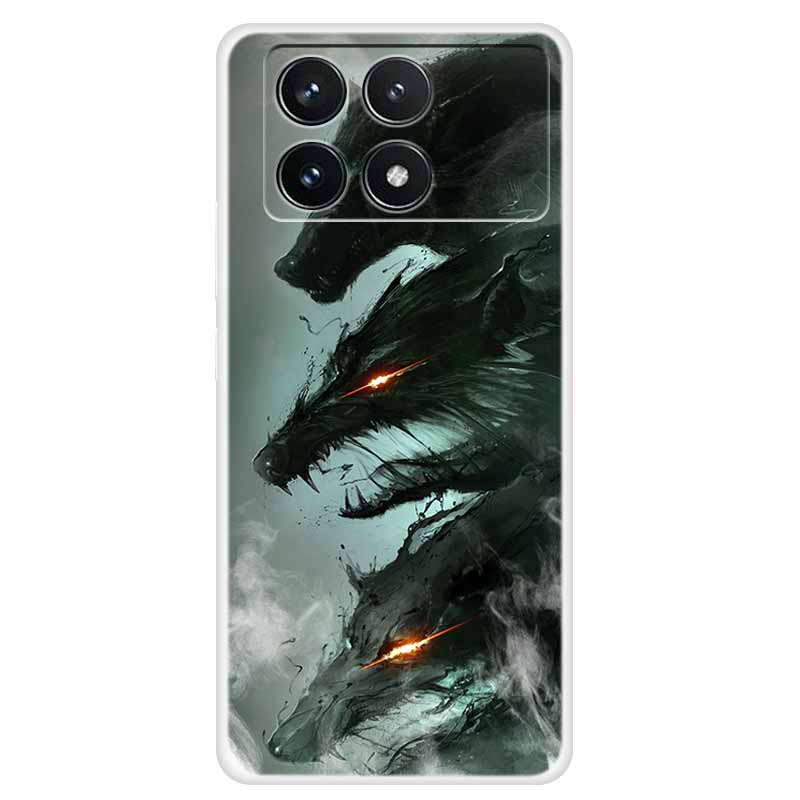 Clear Cover For Xiaomi Poco F6 Pro Case 2024 Paint Soft Silicone TPU Back Cases For Xiaomi Poco F6 Pro 5G Phone Cover Capa Coque