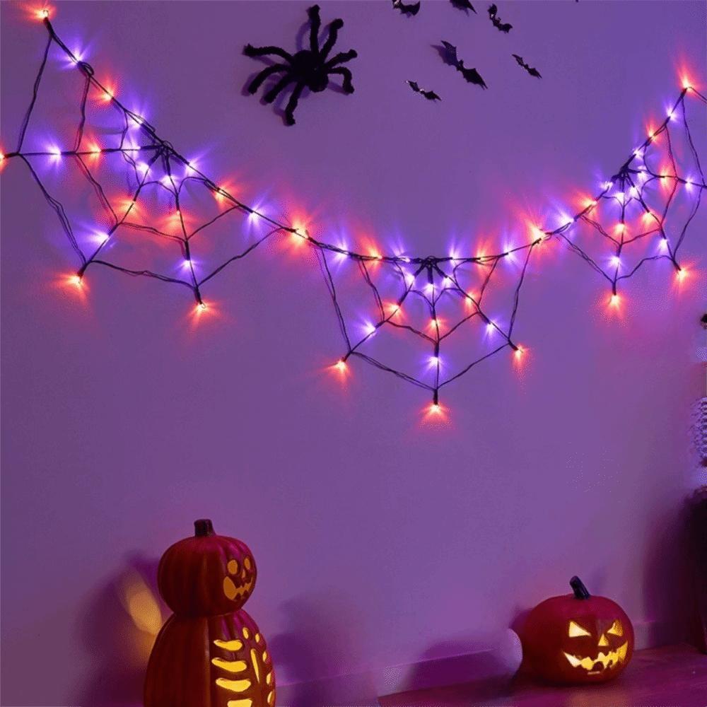 Waterproof Halloween Cobweb String Light 1.8 M Halloween Party LED Light  Haunted Household