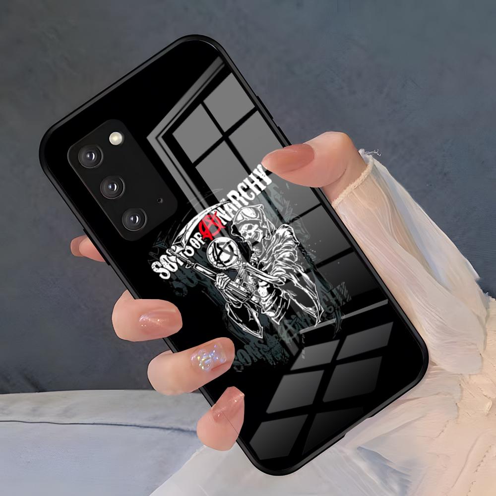 Чехол для телефона S-Sons Of Anarchy TV для Samsung S26 S25 Plus S20 S20 Plus S22 Ultra S23 FE S21 Plus S21 Ultra Стеклянная крышка