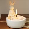 Nordic Style Cartoon Animal Candle Holder Ceramic Tealight Holder INS Desktop Candelabrum  Holiday