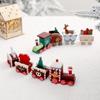 Рождественский деревянный поезд Маленький поезд Дети Рождественские украшения Игрушки Детские подарки Рождественский декор рабочего стола Новый год 2025 Подарок Navidad