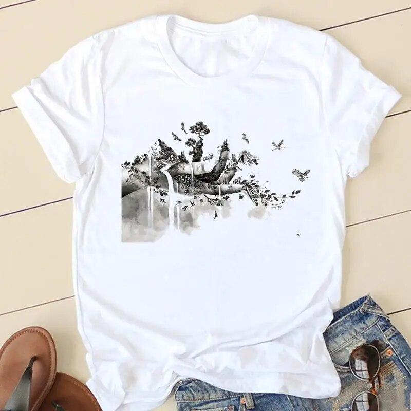 Women Avocado Love Sweet 90s Short Sleeve Graphic Tee T-shirts Female Ladies Fashion Casual Clothing Summer Tshirt Clothes