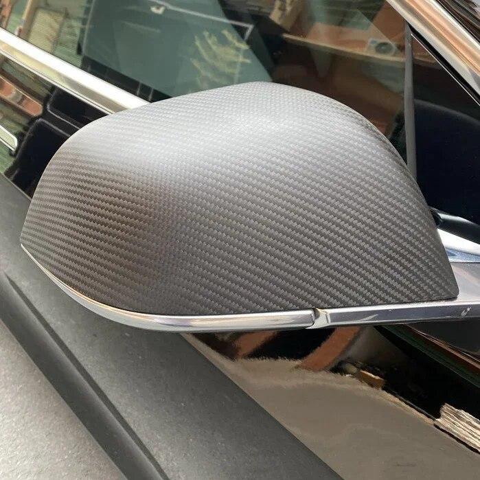 For Tesla Model 3 Model Y Original Rearview Mirror Cover Real Carbon Fiber Rear View Mirror Shell Auto Styling Protector Part