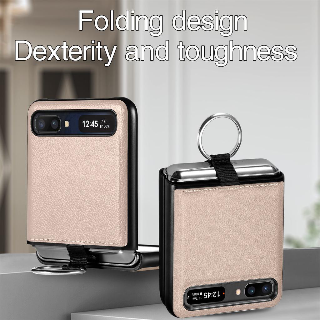 Тонкий кожаный чехол с держателем на палец для Samsung Galaxy Z Flip 3 Flip4 Flip 4 Flip3 5g, складной чехол для мобильного телефона с защитой от падения, Fundas