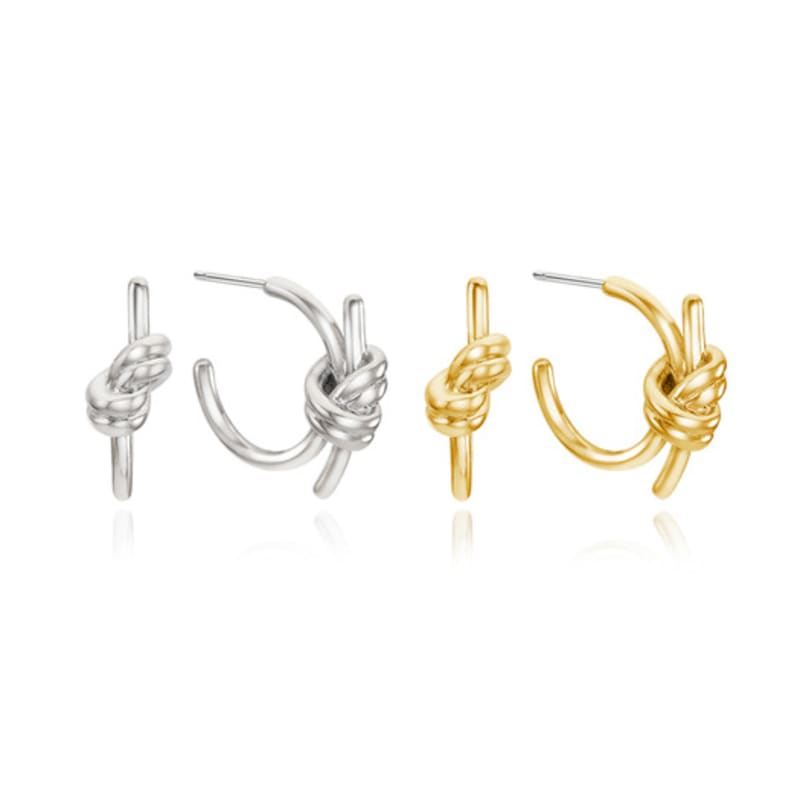 VINTAGE HOLLYWOOD Knotted Ring Earrings_VH2479EA009M