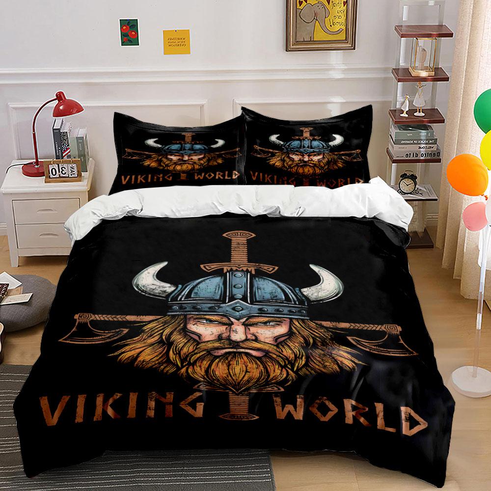 Viking helmet, sword, axe. Bedding sets Duvet cover sets Duvet covers Pillowcases(1*Duvet Cover 2*Pillowcases without duvet insert)