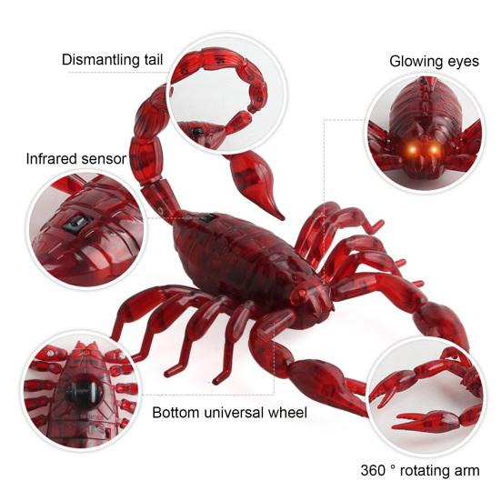 Simulation RC Spider Toy Remote Control Wireless Robot Tarantula Scorpion Toy Realistic Crawling Fake Electric Animals for Prank