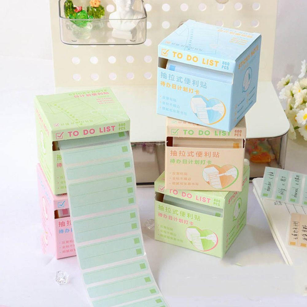 Эстетичная канцелярия Выдвижные наклейки-этикетки Задняя сторона Полностью клейкая Липкие заметки Школа Офис