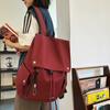 Solid Color Men's Backpack Women's Large Capacity Travel Backpack Student School Bag