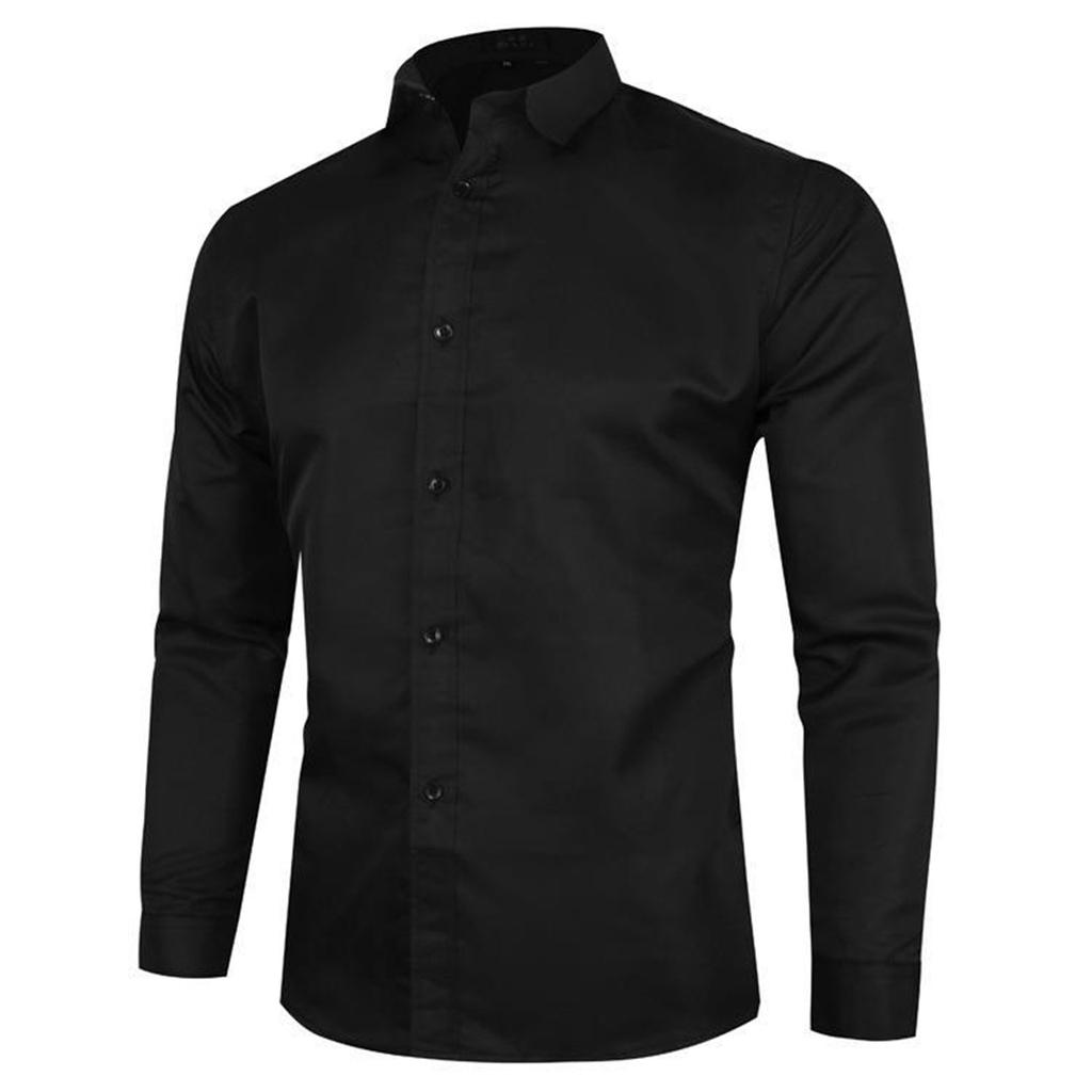Модная мужская рубашка Slim Fit с длинным рукавом