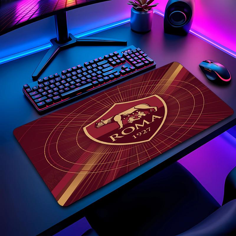 AS Roma Football Pattern Mouse Pad Non?Slip Rubber Base Gaming Mousepad For Desk Office Home