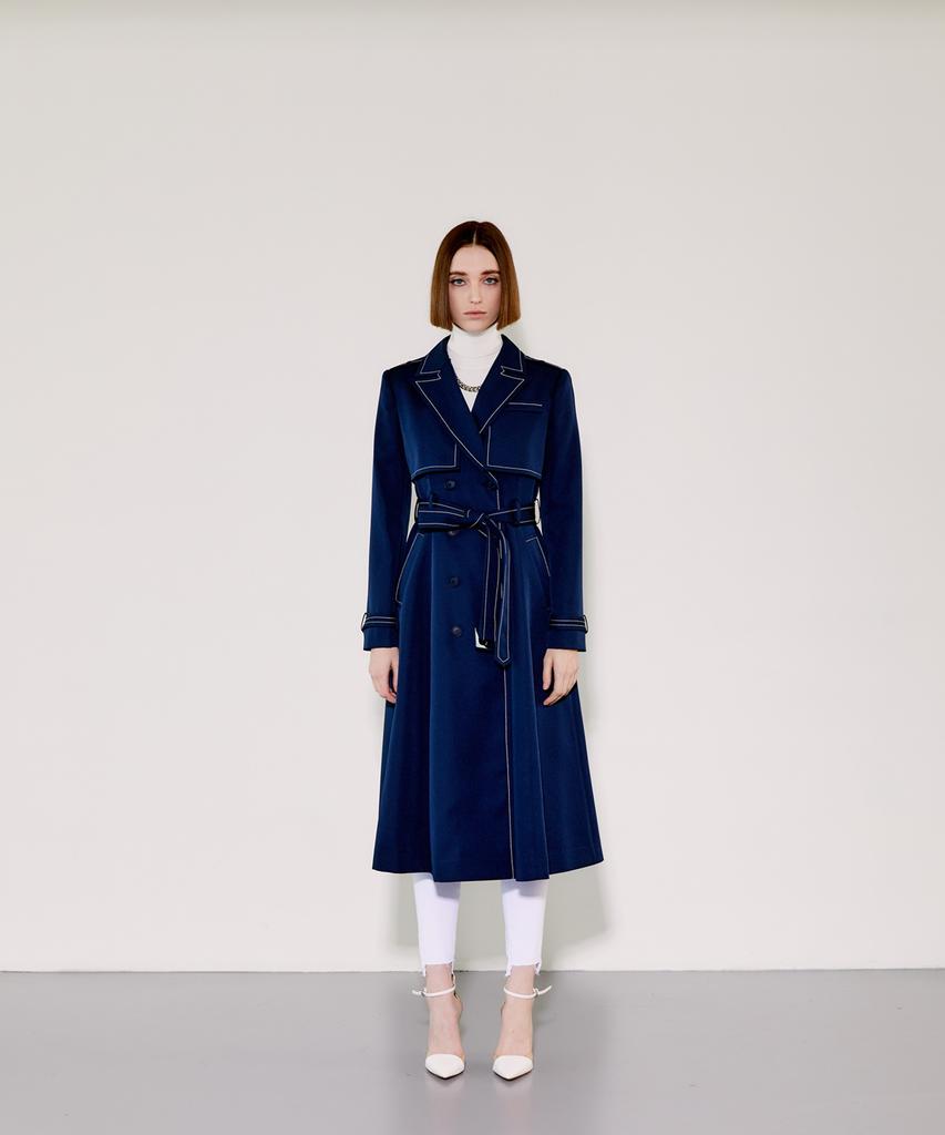 Chaenewyork The Tailored Trench Coat [Navy]