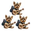 Yorkie Car Vent Clip Cute Dog Air Freshener Automobile Pendant with Fragrance Pad Gift for Dog Lovers Guitar Enthusiasts