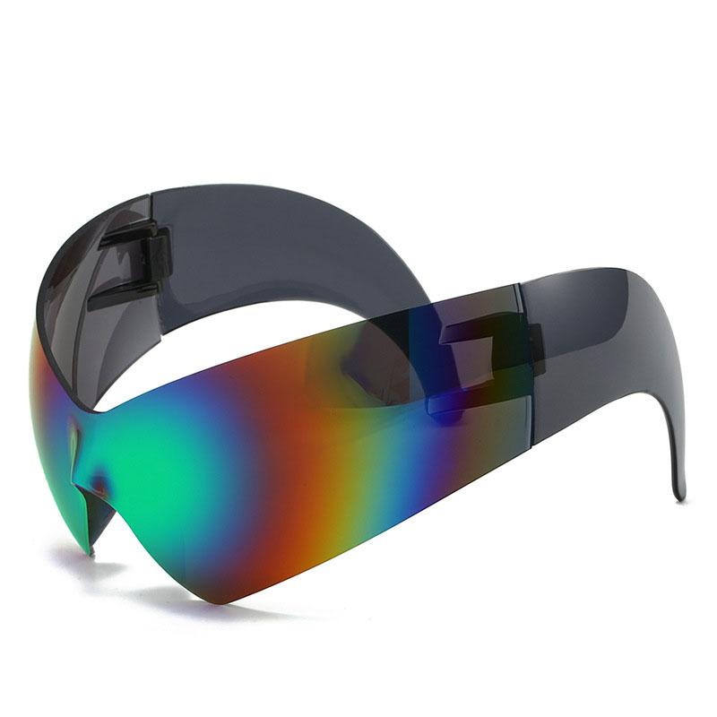 Панк Y2K Стильные Солнцезащитные Очки для Мужчин Модные Тренд Защита от УФ Лучей Солнцезащитные Очки Мужские Велоспорт Альпинизм Солнцезащитные Очки для Женщин