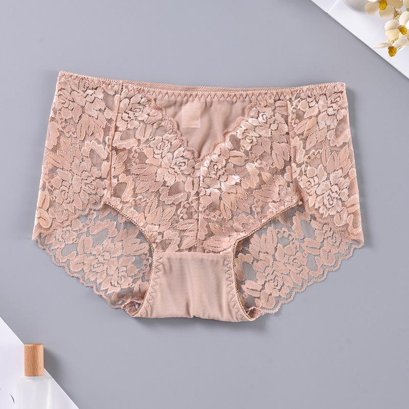 Женские трусики больших размеров, сексуальное нижнее белье, кружевные трусики, нижнее белье со средней талией