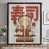 Sushi Cat Home Interior Curtains for Living Room Shades Partition Blackout Curtain for Room 2 Panel Halloween Decoration Kitchen