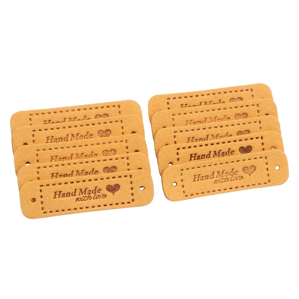 20PCS DIY Hats Bags Sewing Accessories Clothes Tags Label Garment Labels Hand Made With Love