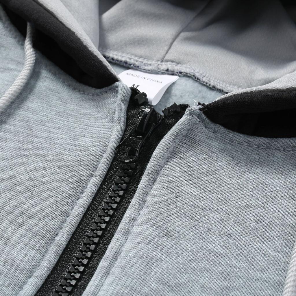 Худи "Jaggad" для мужчин Кардиган на молнии Худи с капюшоном и карманом Спорт и отдых Мужская мода Толстовки и свитшоты Уличная одежда Повседневные Мужские пальто