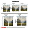 2pcs 2D Flat Printing Party Curtains Mountain Valley Bible Verse 100% Polyester Without Electricity All Season Party & Holiday